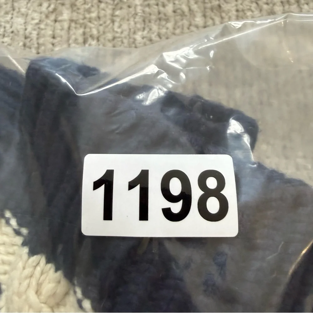 Baby Gap Cable‎ Knit Sweater Navy Cream Stripe Toddler 12–18M